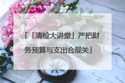 「清检大讲堂」严把财务预算与支出合规关