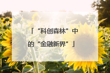 “科创森林”中的“金融新界”