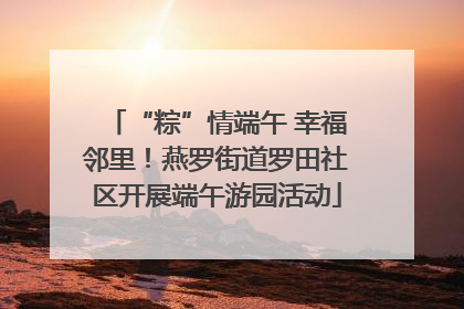 “粽”情端午 幸福邻里！燕罗街道罗田社区开展端午游园活动