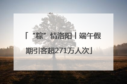 “粽”情洛阳丨端午假期引客超271万人次