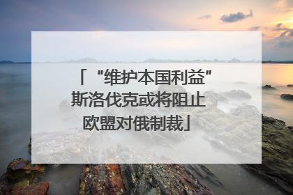 “维护本国利益” 斯洛伐克或将阻止欧盟对俄制裁