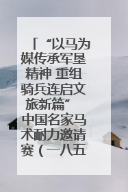 “以马为媒传承军垦精神 重组骑兵连启文旅新篇” 中国名家马术耐力邀请赛（一八五团站）暨重启骑兵连活动正式启动