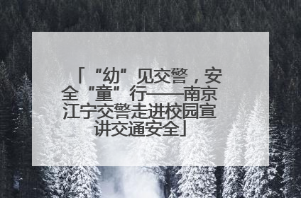 “幼”见交警，安全“童”行——南京江宁交警走进校园宣讲交通安全
