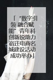 “数字引领 融合赋能”青年科创新锐助力宿迁电商名城建设活动成功举办