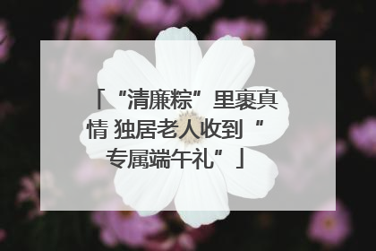 “清廉粽”里裹真情 独居老人收到“专属端午礼”