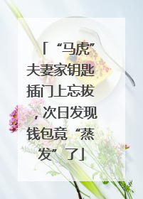 “马虎”夫妻家钥匙插门上忘拔，次日发现钱包竟“蒸发”了