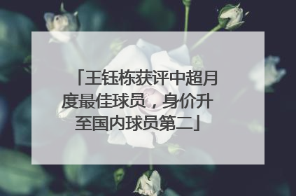 王钰栋获评中超月度最佳球员，身价升至国内球员第二