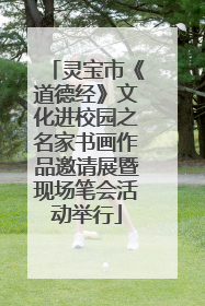 灵宝市《道德经》文化进校园之名家书画作品邀请展暨现场笔会活动举行
