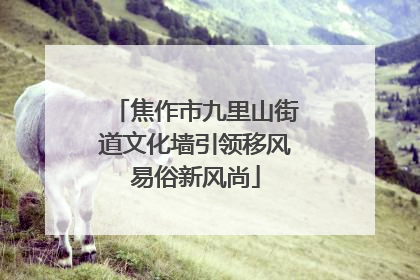 焦作市九里山街道文化墙引领移风易俗新风尚