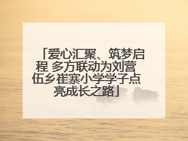 爱心汇聚、筑梦启程 多方联动为刘营伍乡崔寨小学学子点亮成长之路