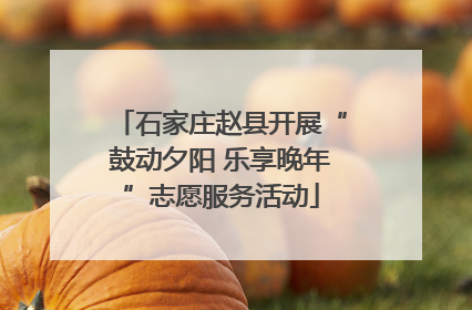 石家庄赵县开展“鼓动夕阳 乐享晚年”志愿服务活动