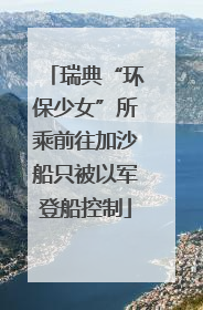 瑞典“环保少女”所乘前往加沙船只被以军登船控制