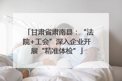 甘肃省肃南县：“法院+工会”深入企业开展“精准体检”