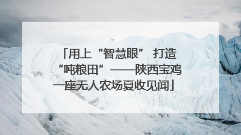用上“智慧眼” 打造“吨粮田”——陕西宝鸡一座无人农场夏收见闻