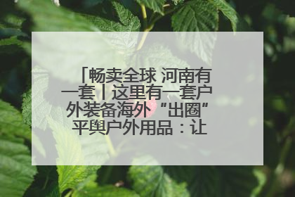 畅卖全球 河南有一套丨这里有一套户外装备海外“出圈” 平舆户外用品：让“休闲风”长红