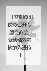 益阳资阳税务召开专题会商会 驱动绩效考核争先进位