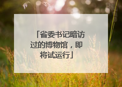 省委书记暗访过的博物馆，即将试运行