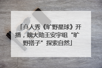 真人秀《旷野星球》开播，魏大勋王安宇组“旷野搭子”探索自然