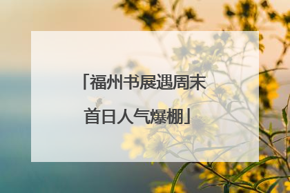 福州书展遇周末 首日人气爆棚