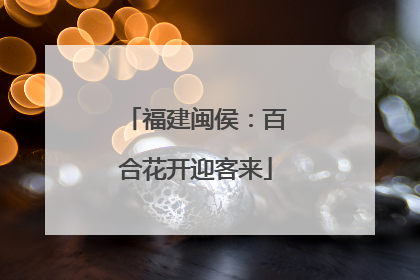 福建闽侯：百合花开迎客来