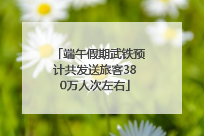 端午假期武铁预计共发送旅客380万人次左右