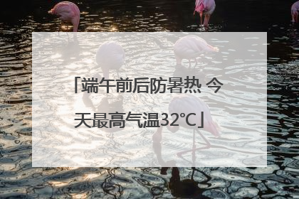 端午前后防暑热 今天最高气温32℃