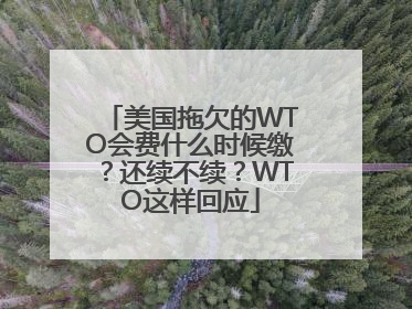 美国拖欠的WTO会费什么时候缴？还续不续？WTO这样回应