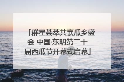 群星荟萃共襄瓜乡盛会 中国·东明第二十届西瓜节开幕式启幕