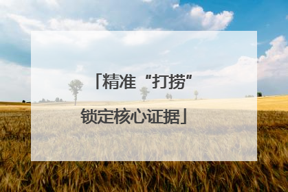 精准“打捞”锁定核心证据