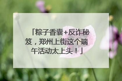 粽子香囊+反诈秘笈，郑州上街这个端午活动太上头！