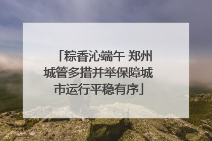 粽香沁端午 郑州城管多措并举保障城市运行平稳有序