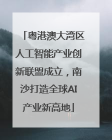 粤港澳大湾区人工智能产业创新联盟成立，南沙打造全球AI产业新高地