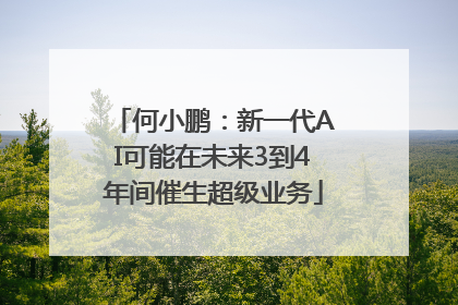何小鹏：新一代AI可能在未来3到4年间催生超级业务