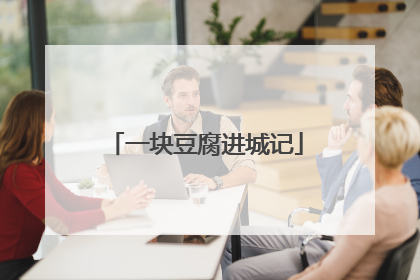 一块豆腐进城记