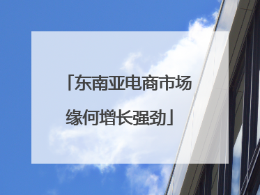 东南亚电商市场缘何增长强劲