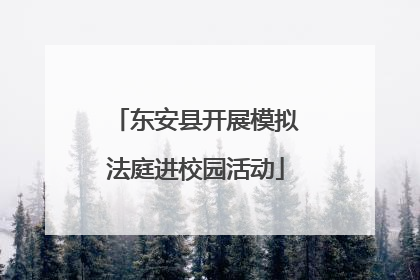 东安县开展模拟法庭进校园活动