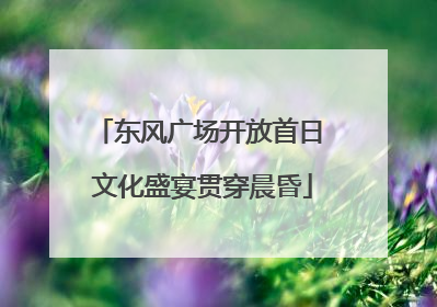 东风广场开放首日 文化盛宴贯穿晨昏