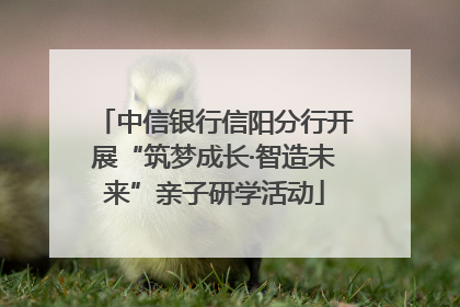 中信银行信阳分行开展“筑梦成长·智造未来”亲子研学活动