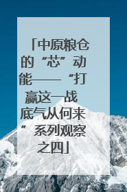 中原粮仓的“芯”动能——“打赢这一战 底气从何来”系列观察之四