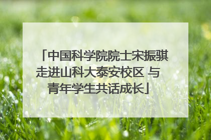 中国科学院院士宋振骐走进山科大泰安校区 与青年学生共话成长