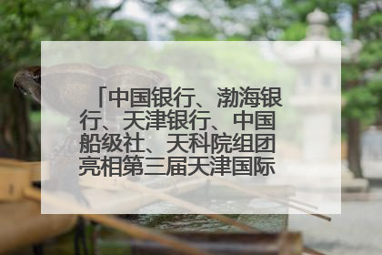 中国银行、渤海银行、天津银行、中国船级社、天科院组团亮相第三届天津国际航运展 输出航运服务“中国方案”