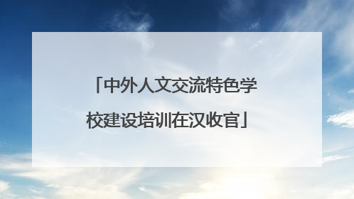 中外人文交流特色学校建设培训在汉收官