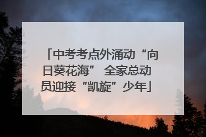 中考考点外涌动“向日葵花海” 全家总动员迎接“凯旋”少年