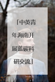 中英青年海南开展蓝碳科研交流