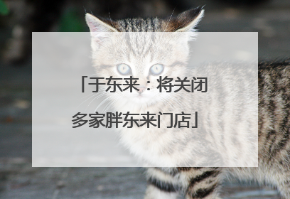 于东来：将关闭多家胖东来门店
