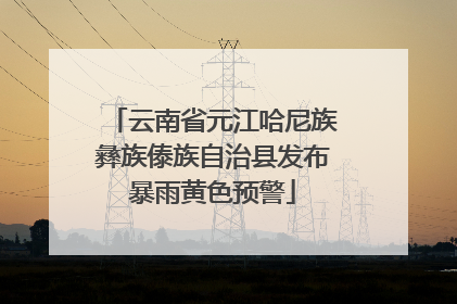云南省元江哈尼族彝族傣族自治县发布暴雨黄色预警
