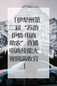 伊犁州第二届“苏韵伊情·电商助农”直播电商技能大赛圆满收官
