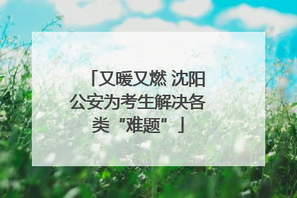 又暖又燃 沈阳公安为考生解决各类“难题”