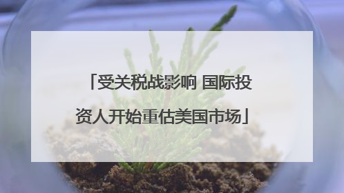 受关税战影响 国际投资人开始重估美国市场
