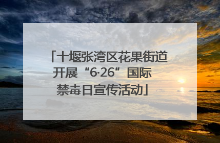 十堰张湾区花果街道开展“6·26”国际禁毒日宣传活动